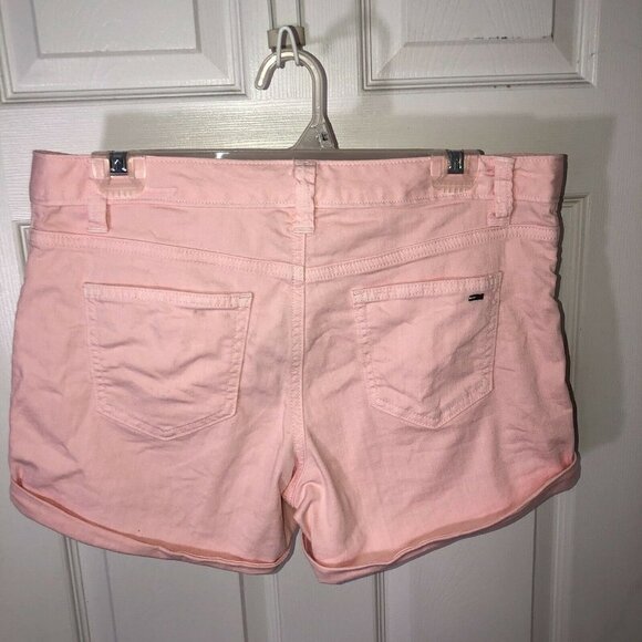 TOMMY HILFIGER Womens Mid Rise Stretch Denim Pink Casual Jean Shorts Sz 8 - Picture 4 of 6